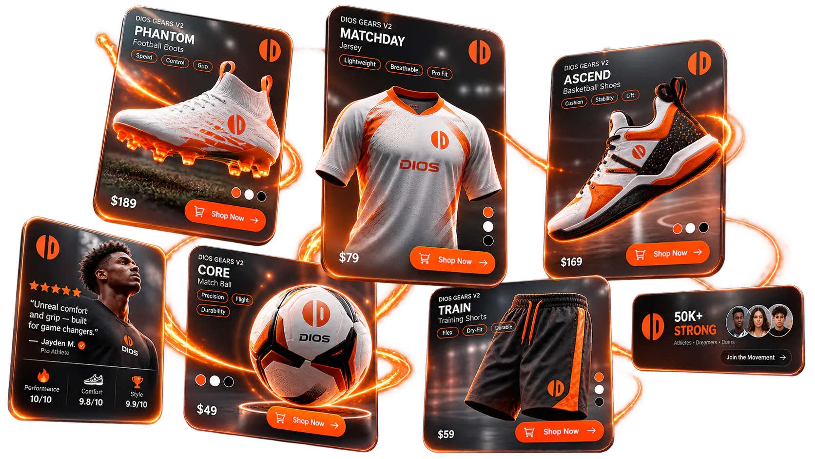 Selected DIOS sports products
